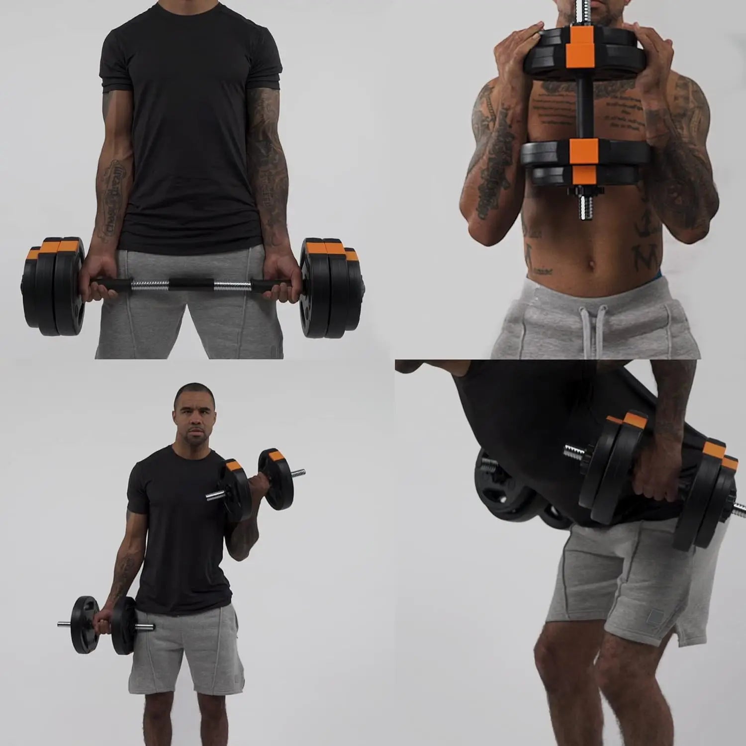 Adjustable 2-in-1 Dumbbell Barbell Set for Home Gym Strength Training, Versatile Fitness Equipment