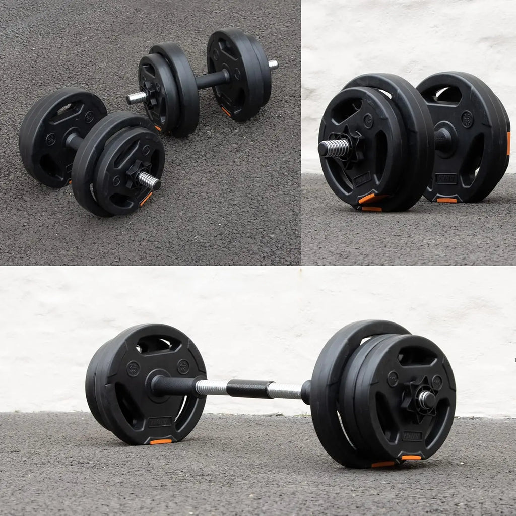 Adjustable 2-in-1 Dumbbell Barbell Set for Home Gym Strength Training, Versatile Fitness Equipment