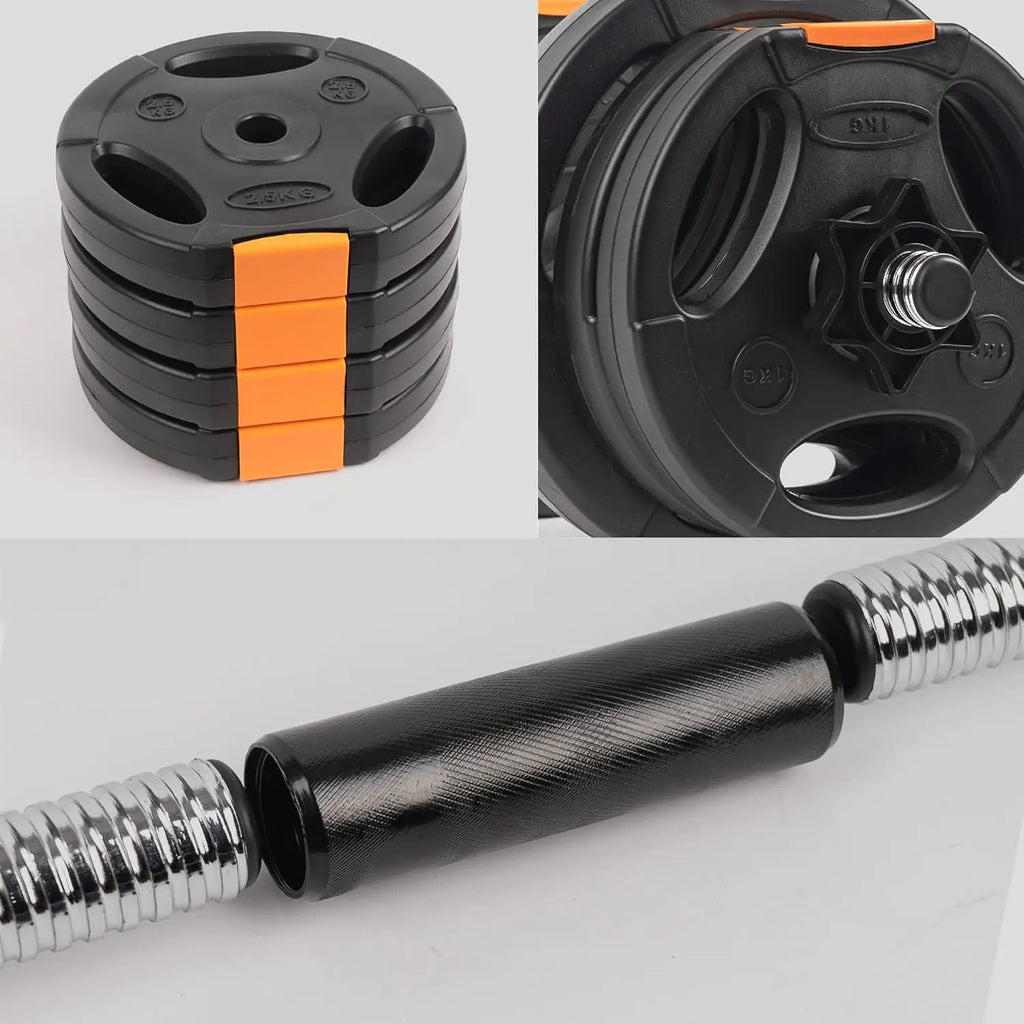 Adjustable 2-in-1 Dumbbell Barbell Set for Home Gym Strength Training, Versatile Fitness Equipment