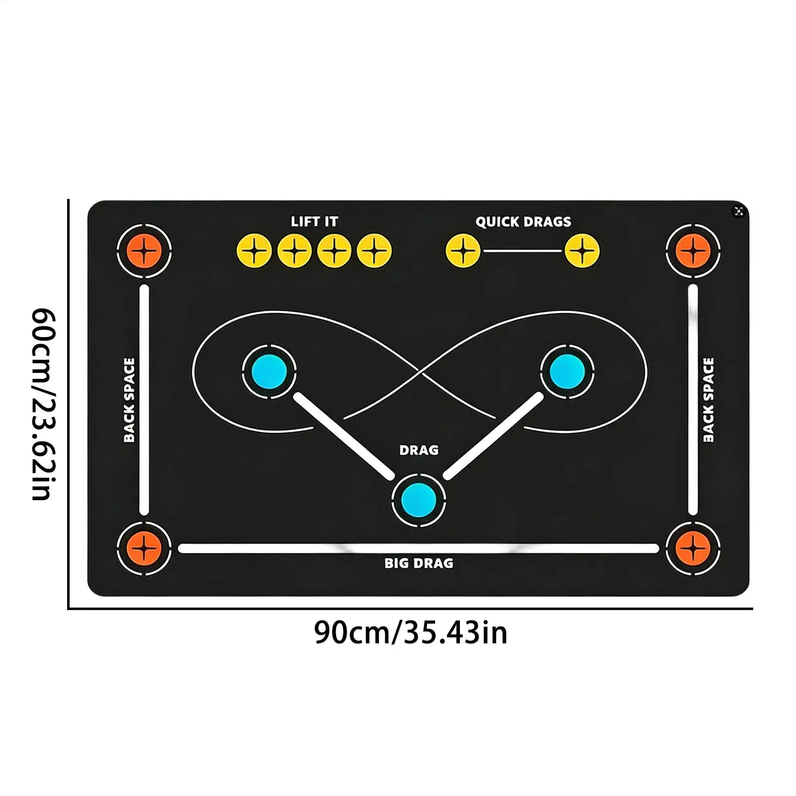 Field Hockey Training Mat Non-Slip Quiet Ball Control Sports Trainer Field Hockey Training Equipment For Indoor Outdoor Home Gym